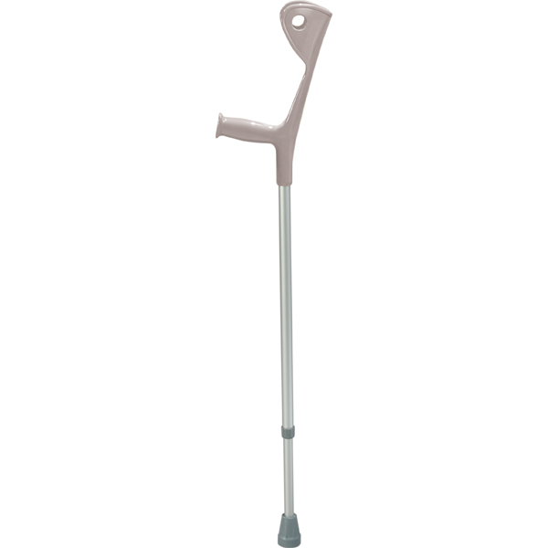 Euro Style Light Weight Forearm Walking Crutch - Silver - Click Image to Close